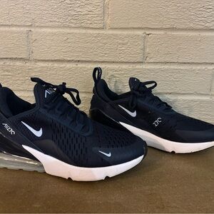 Nike Kids Air 270s- Navy and White